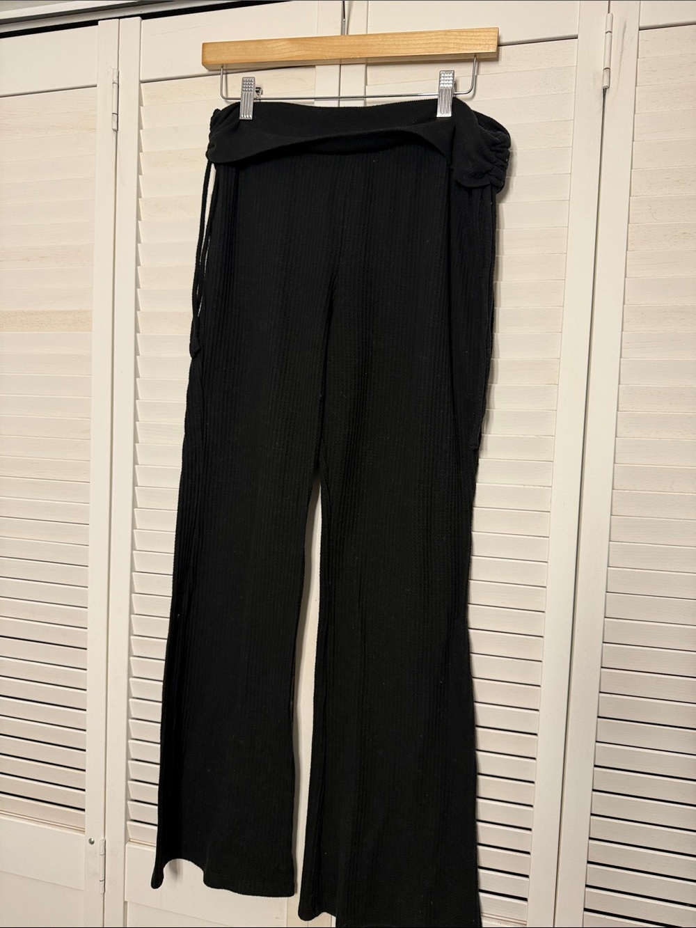 PINK Victoria's Secret Waffle Knit Wide-Leg Pants